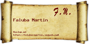 Faluba Martin névjegykártya