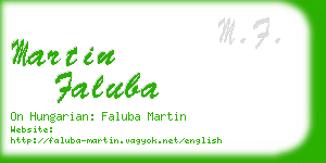 martin faluba business card